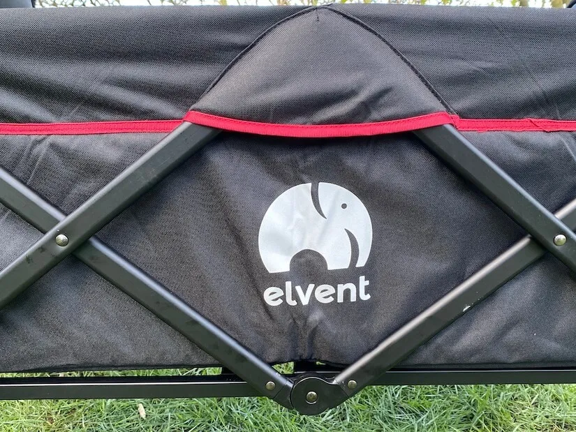 Seitenwand mit elvent-Elefantenlogo