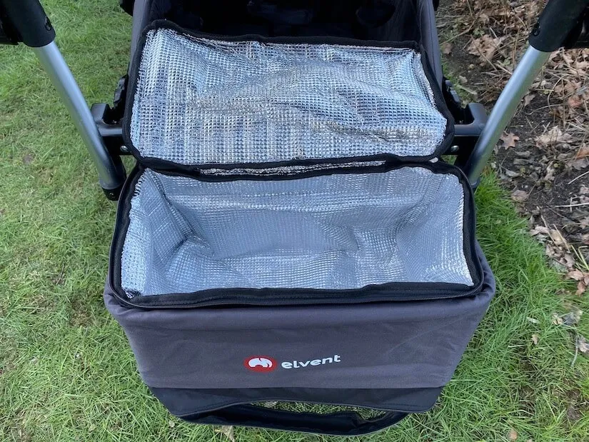 Geöffnete Kühltasche mit Isolierung am elvent FamilyStar