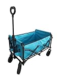 Bollerwagen mit Flaschenhalter faltbar 80L 100Kg Traglast Transportwagen Strand und Campingwagen